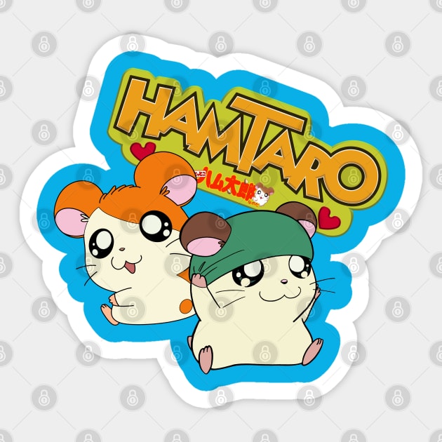 Hamtaro and Cappy Kaburu kun Sticker by Celestial Crafts